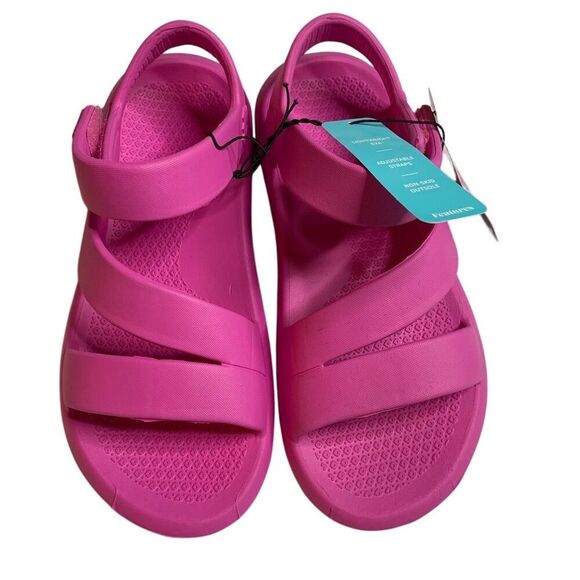 MUK LUKS Shoes - MUK LUKS Women's Pink Guava Slingback Sandals Adjustable Straps Casual